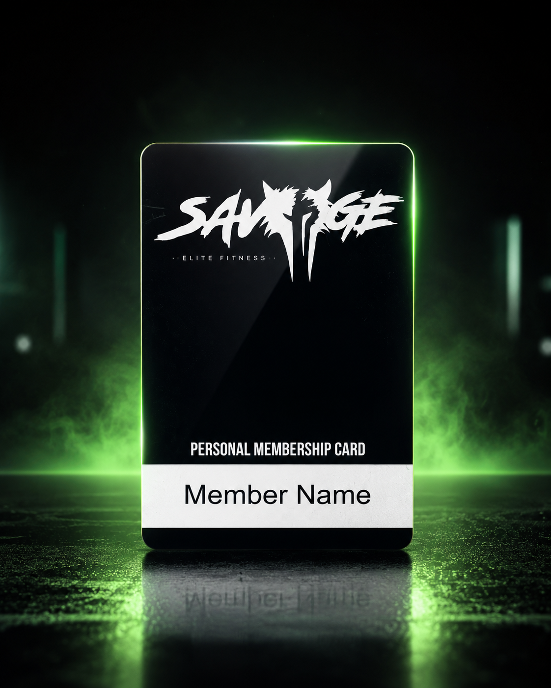Savage Elite Fitness physical RFID membership card
